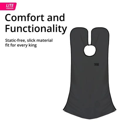 BEARD KING Beard Bib Apron - Shaving Set for Dad - As Seen on Shark Tank - Men's Hair Catcher for Shaving - Grooming Accessories, Black