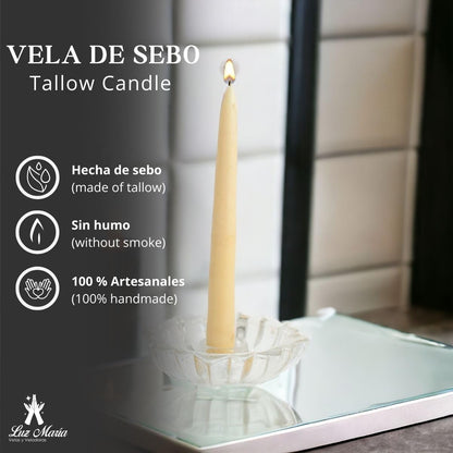 White Tallow Candles 26 Pieces