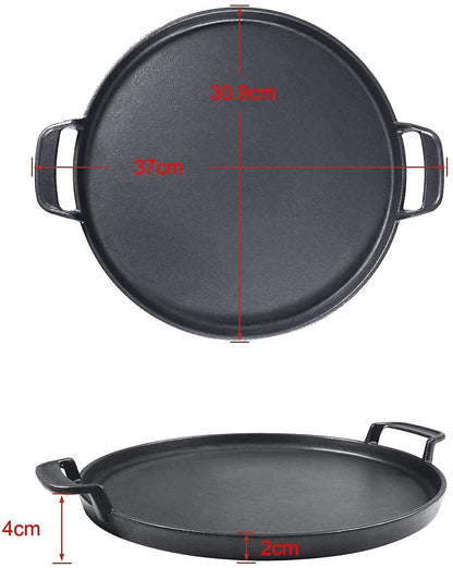 Denmay 7421 30.9cm Round Cast Iron Grill Plate for Weber 57cm Charcoal Grills, Weber Gourmet BBQ System Porcelain-Enameled Cast-Iron Griddle Spare Parts for Weber One-Touch Charcoal Grill