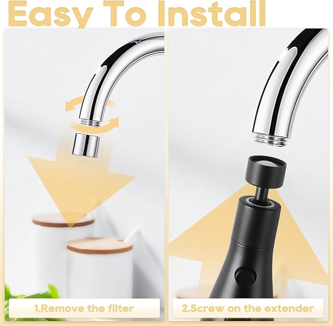 3 Function Sink Faucet Extender, Kitchen Faucet Sprayer Head Replacement