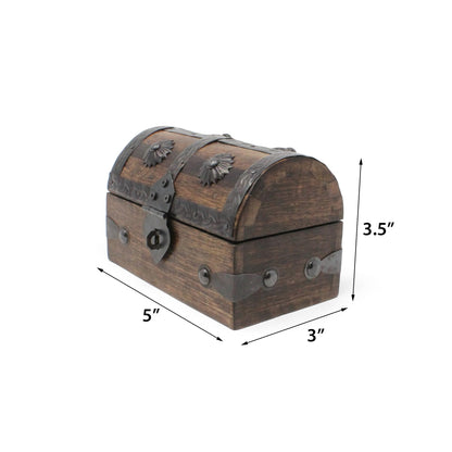 Nautical Cove Treasure Chest Keepsake and Jewelry Box Wood - Decorative Treasure Box