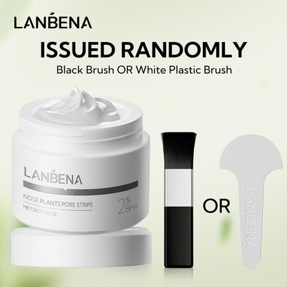 LANBENA 2.0 Nose Pore Strips, Blackhead Remover Mask with Salicylic Acid, Amazonian White Clay, Pore Cleanser Purifying Peel off Face Mask with 60 PCS Strips, Aloe Facial Mask(1.05 Ounce)