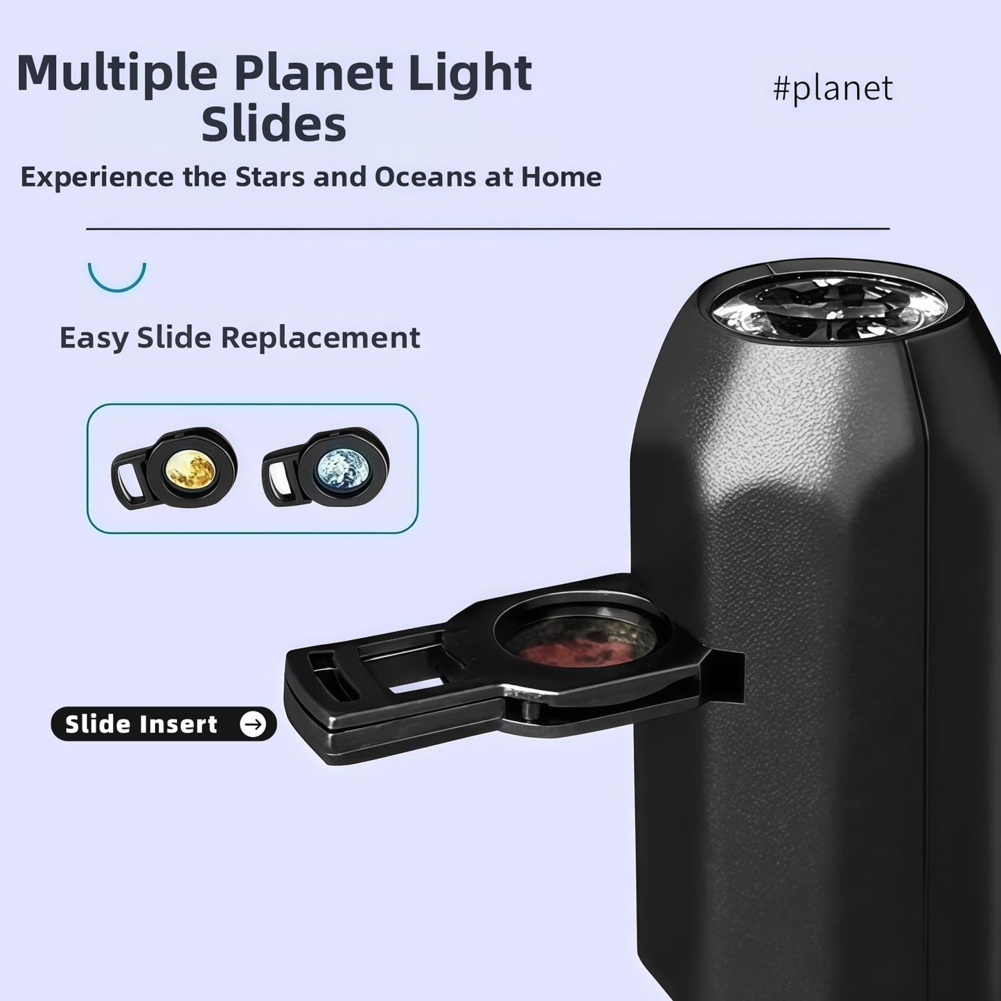 Christmas Ambience Projector Light with 10 Festive Pattern Lenses, LED Holiday Night Light Display, USB Powered Indoor Decoration for Home and Party