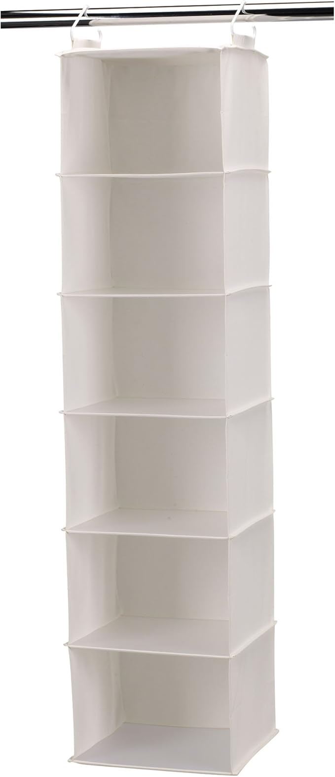 Household Essentials 311312 Hanging Closet Organizer | 6-Shelves | Natural