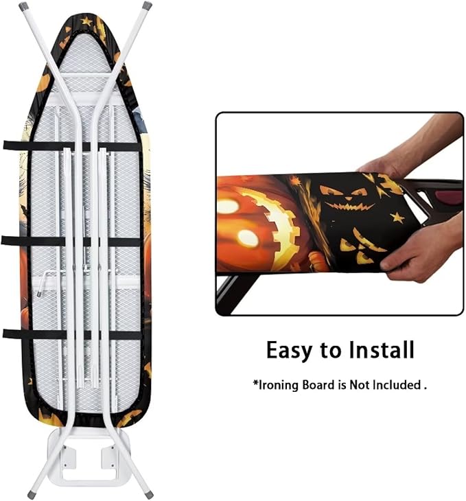 ZDCUSTOM Pumpkin Cat Ironing Board Covers Halloween Replacement Iron Board Cover