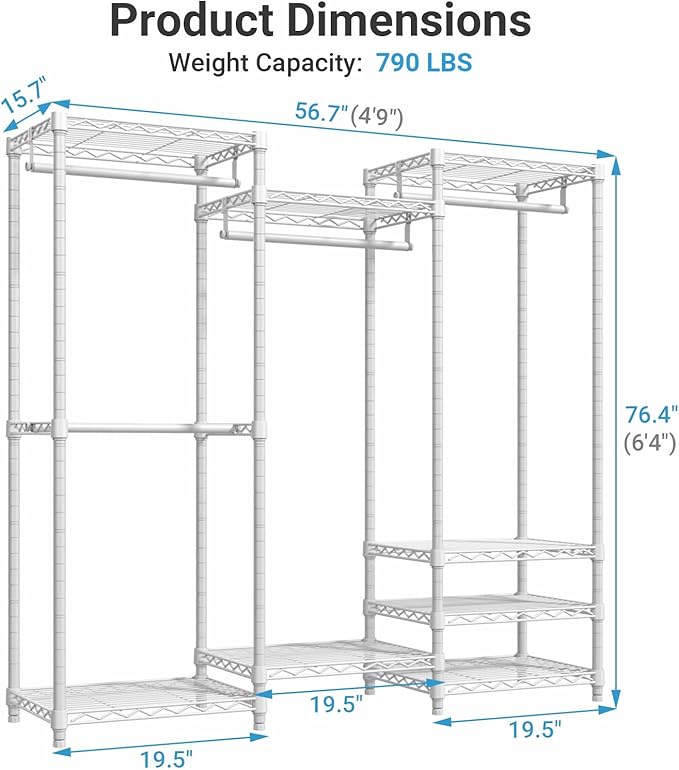 VIPEK V5 Medium Portable Closet Wardrobe Heavy Duty Clothes Rack, Freestanding