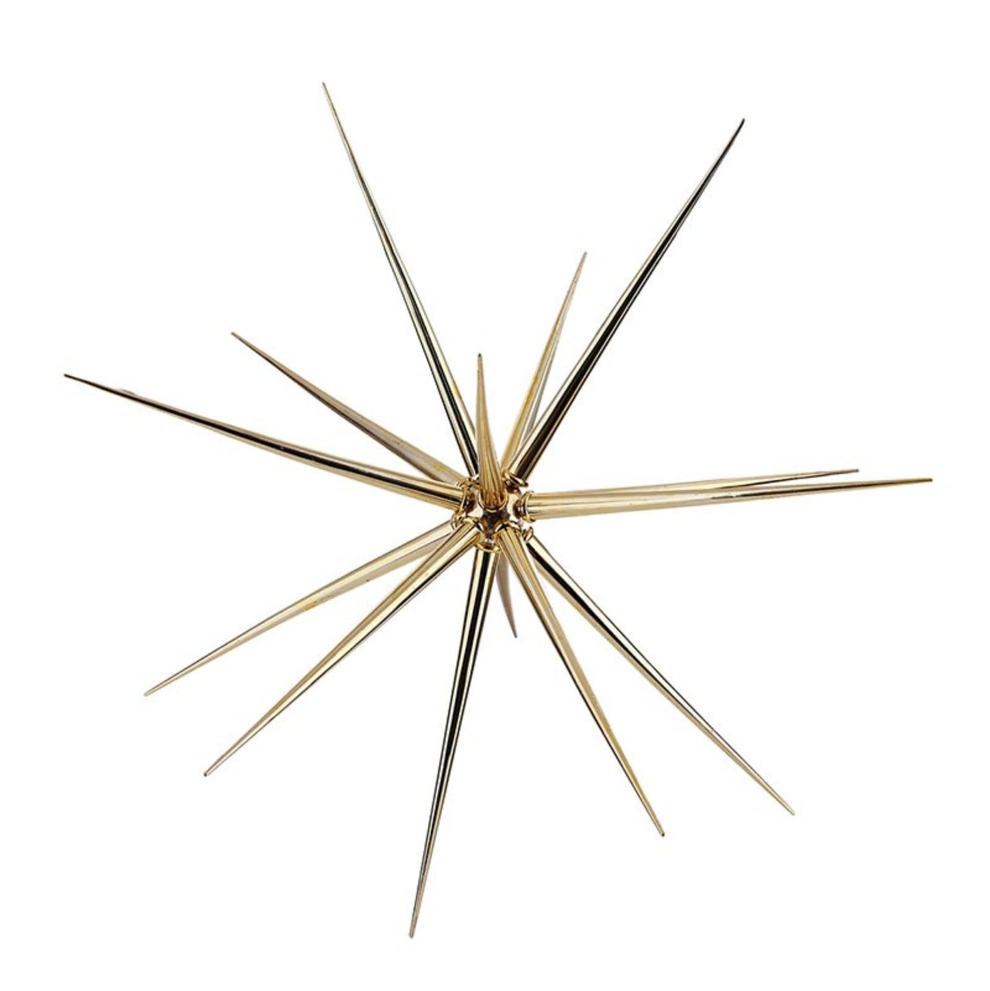 47th & Main Metallic Star Decoration for Hanging or Tabletop Starburst Figure Decor, 13" Long x 11" Wide x 13" Tall, Gold
