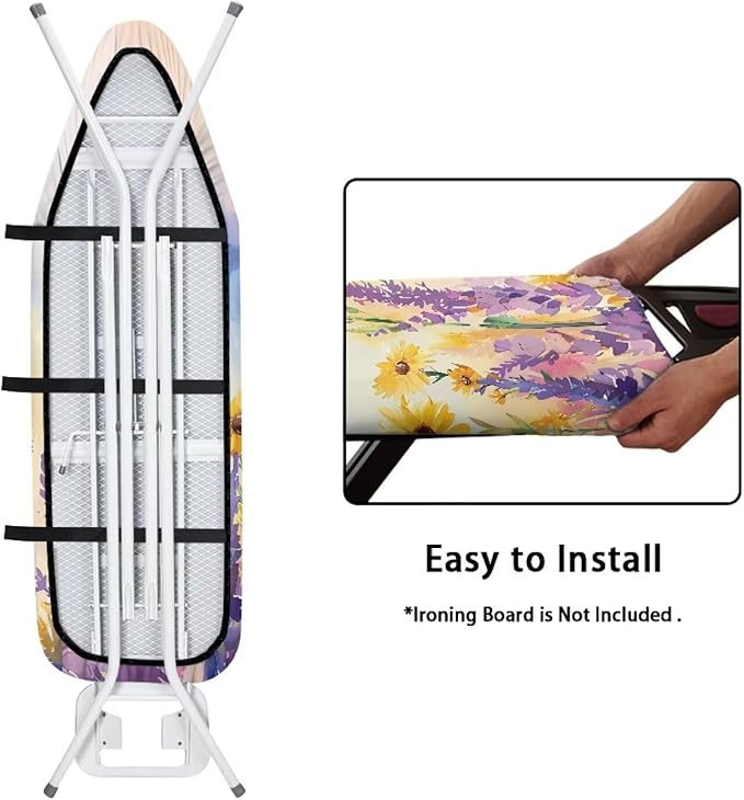 Honeybee Ironing Board Cover and Pad Fits 15" x 54" Standard Boards, Resist
