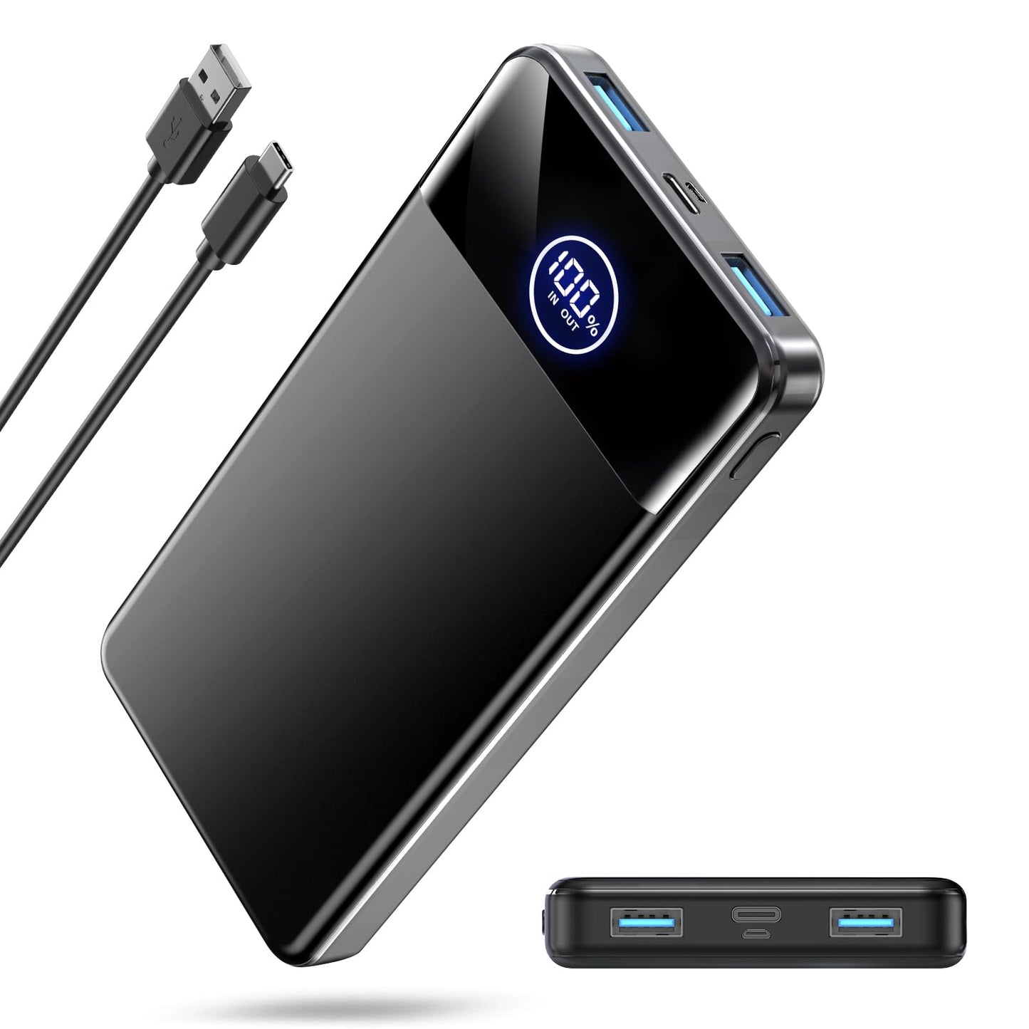 Power Bank Fast Charging 26800mAh, Portable Charger PD22.5W, PD3.0 QC4.0 USB-C/USB-A Output, Phone Battery Pack for iPhone 16 15 14 13 Plus Pro Max Mini, Glaxy