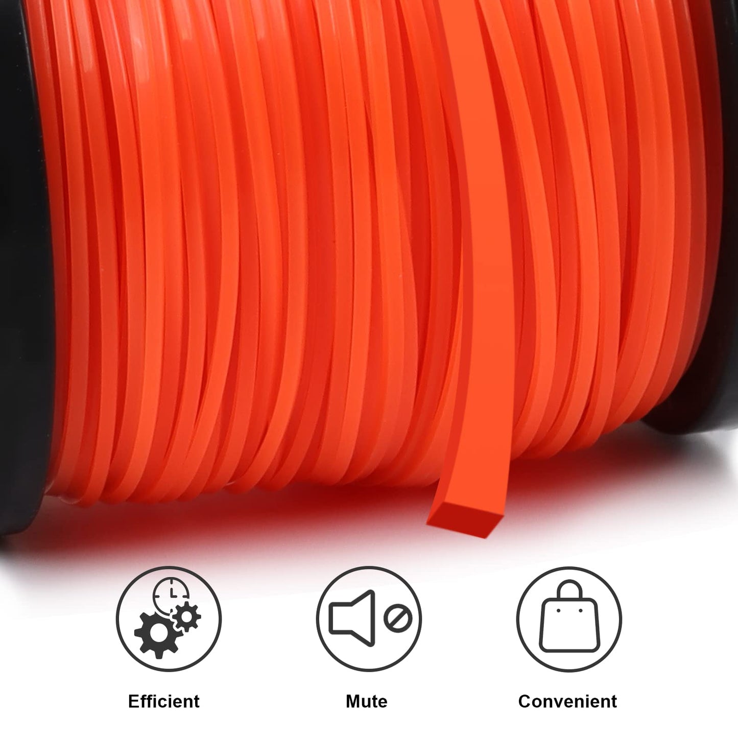 Viabrico String Strimmer Line Heavy Duty 2.4mm, strimmer Wire for Petrol strimmer, 2.4mm-100M-1.7lb-Spool