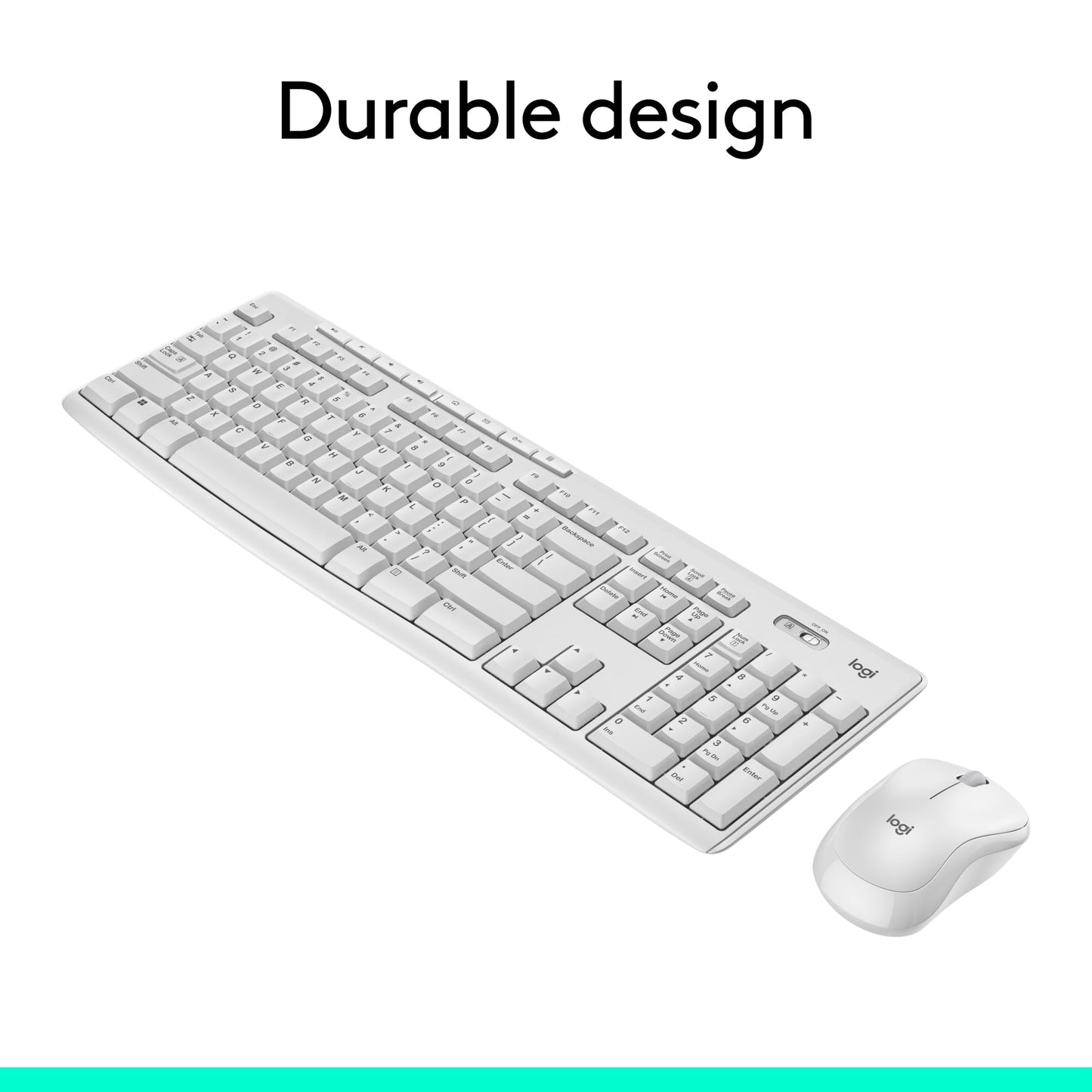 Logitech MK270 Wireless Keyboard and Mouse Combo for Windows, 2.4 GHz, 8 Multimedia Keys, PC, Laptop, Wireless Keyboard Compact Mouse Combo - Black