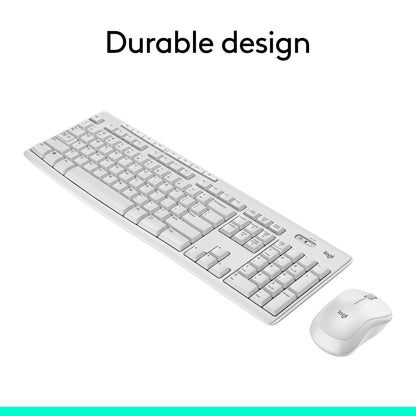 Logitech MK270 Wireless Keyboard and Mouse Combo for Windows, 2.4 GHz, 8 Multimedia Keys, PC, Laptop, Wireless Keyboard Compact Mouse Combo - Black