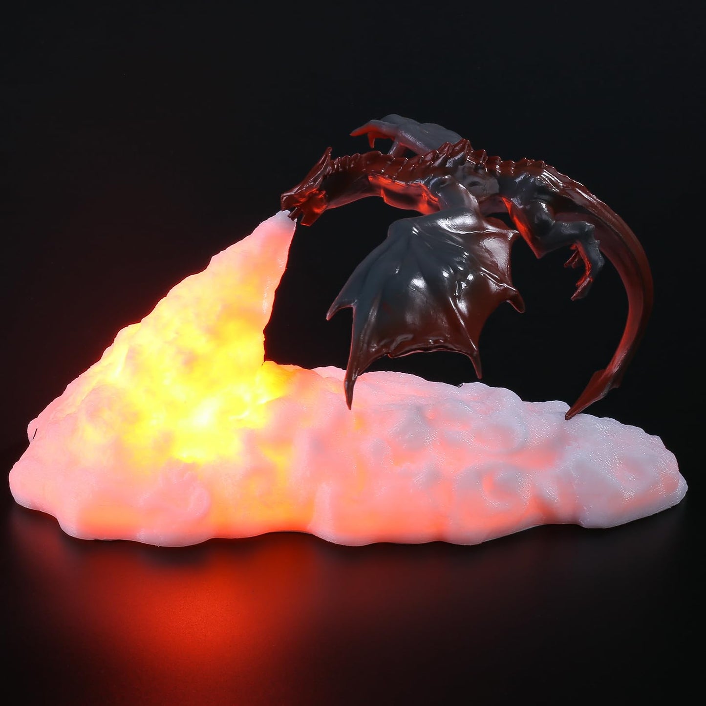 HGomx Fire Dragon Lamp Light, 3D Printed Night Light LED Moon Light Gift for Boys and Girls Bedroom Kids Room with USB Rechargeable (Fire Dragon)