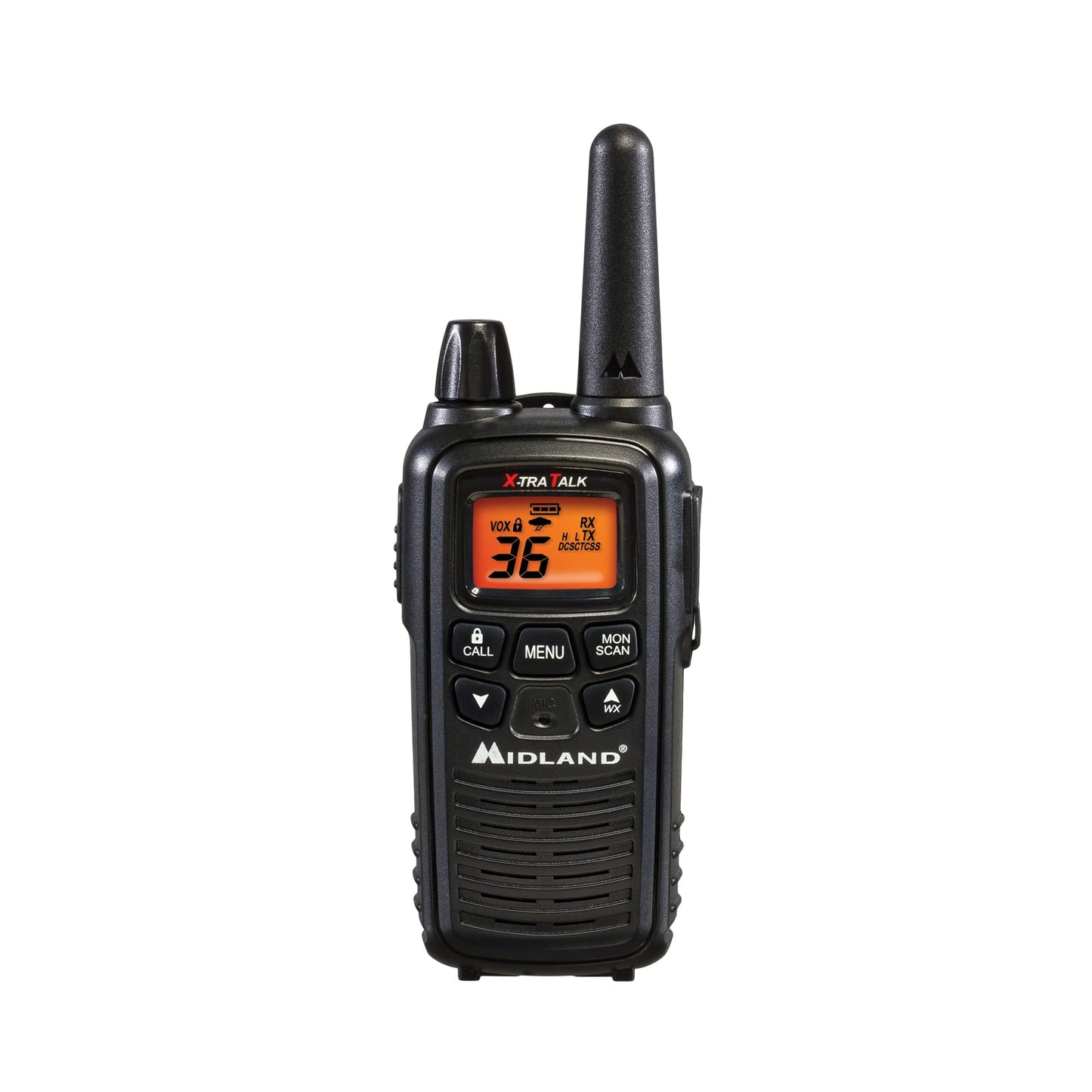 Midland LXT600VP3 36 Channel FRS Two-Way Radio - Up to 30 Mile Range Walkie Talkie - Black (Pack of 6)
