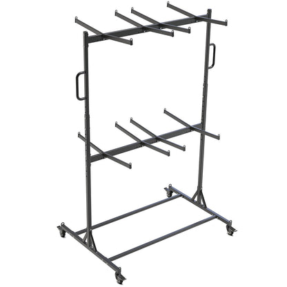 Dolibest Heavy Duty Folding Chair Cart, Folding Chair Rack & 4 Locking Swivel Wheels 48 Chairs/ 24 Chairs +12 Tables, Folding Chair Storage Dolly for Event, Church, Garage, Capacity Up to 1,000 lbs