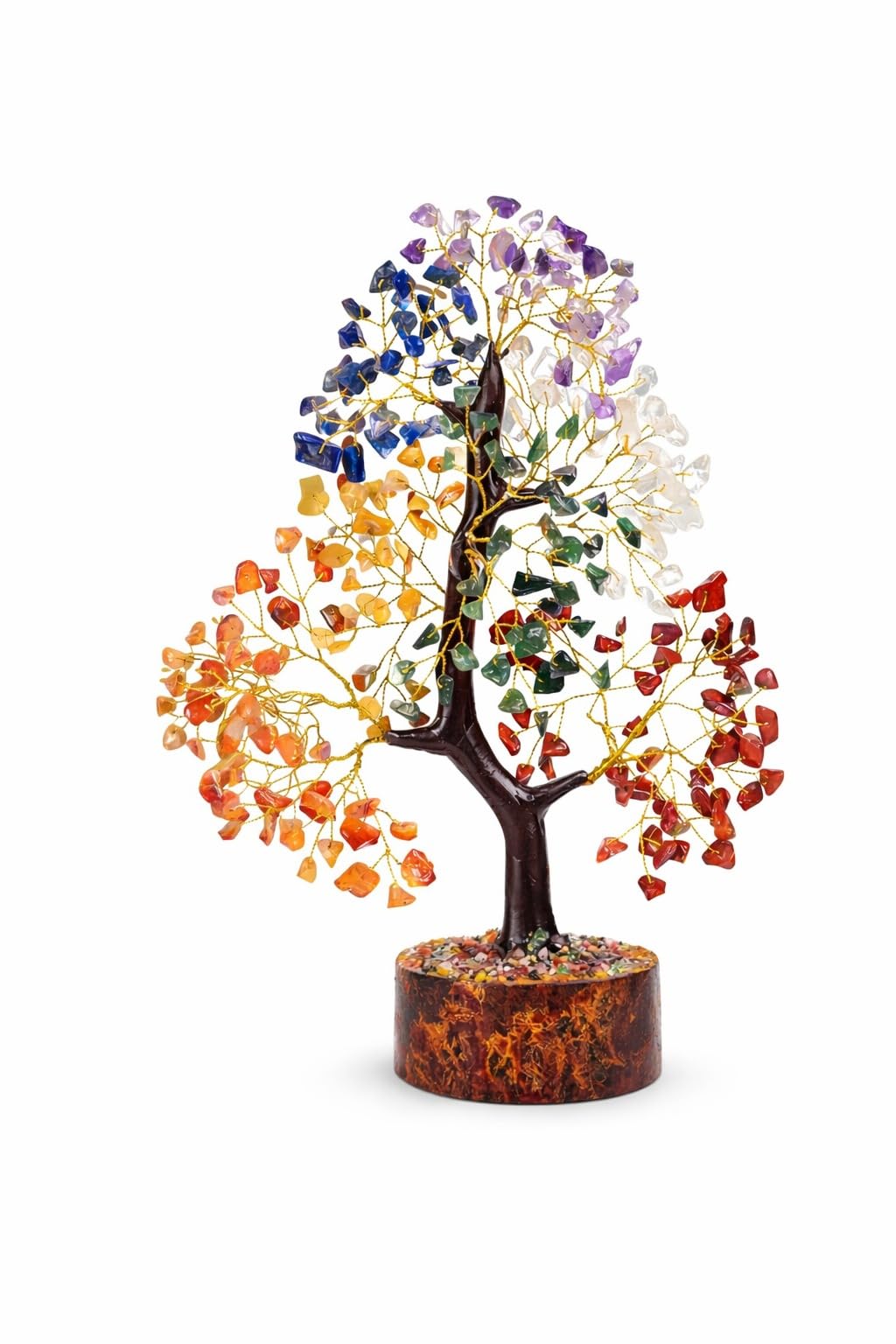 Neetva 7 Chakra Crystal Tree of Life – Natural Gemstone Bonsai Tree for Meditation, Reiki Healing, Positive Energy & Home Decor | Gifts for Women | Office Decor