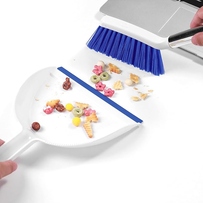 NACENA Mini Broom and Dustpan Set, Small Dust Pan and Brush Set