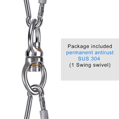 Dolibest Swing Swivel with 2 Bearing,Safest Rotational Device Hanging Accessory for Aerial Silks Dance, Web Tree Swing, Yoga Sets Hanging Hammock 800LB Capacity