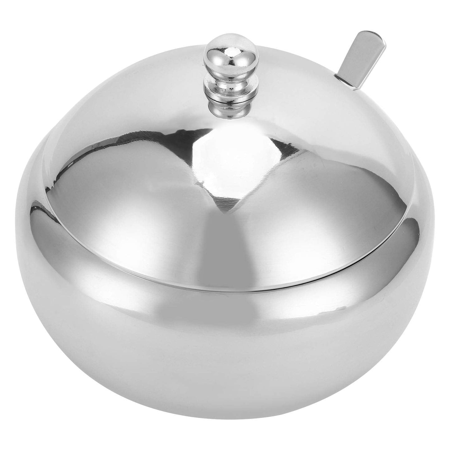 Seasoning Bowl,Stainless Steel Sugar Bowl With Lid and Spoon, Kitchen Storage Bottle Condiment Pots Ideal for Store Sugar, Salt, ,Spices(740ml,25.02OZ)