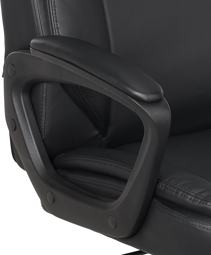 Amazon Basics Classic Puresoft PU Padded Mid-Back Office Desk Chair