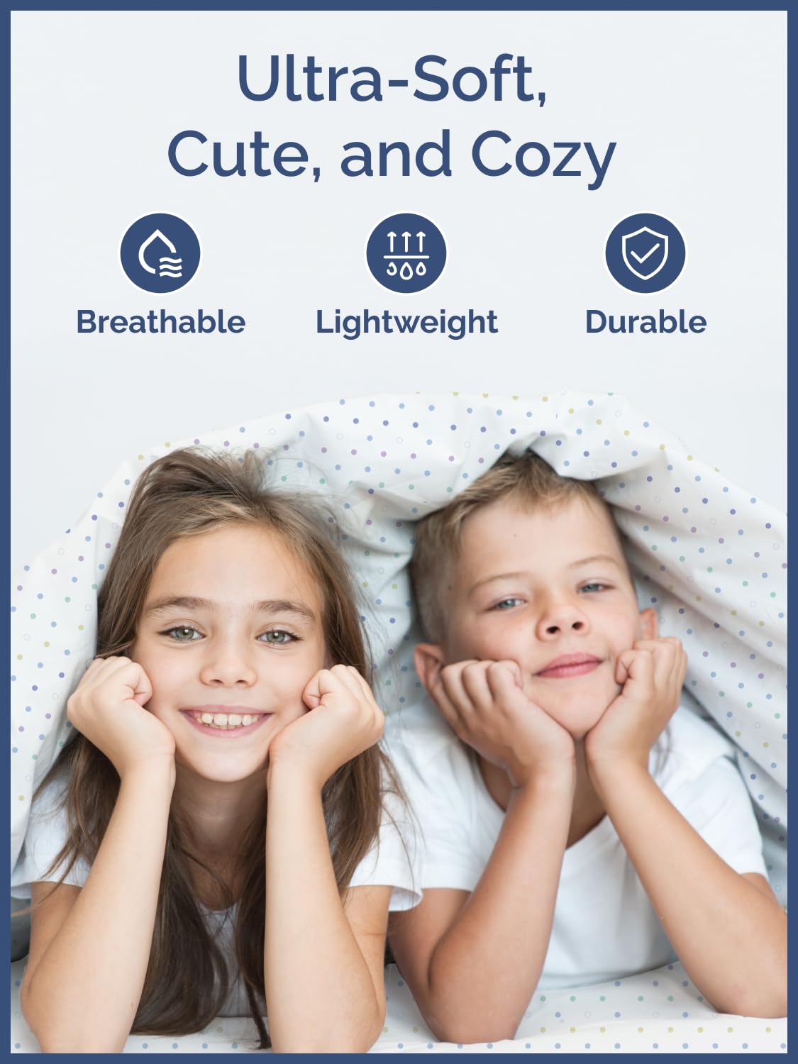 Kids Queen Size Bed Sheet Set - 4 Piece Kids Loft Bed Sheets - Polka Dots Themed Bedding - Soft, Cute and Cozy - Breathable and Machine Washable - Multicolor Bed Set for Boys, Girls, Teens & Toddlers