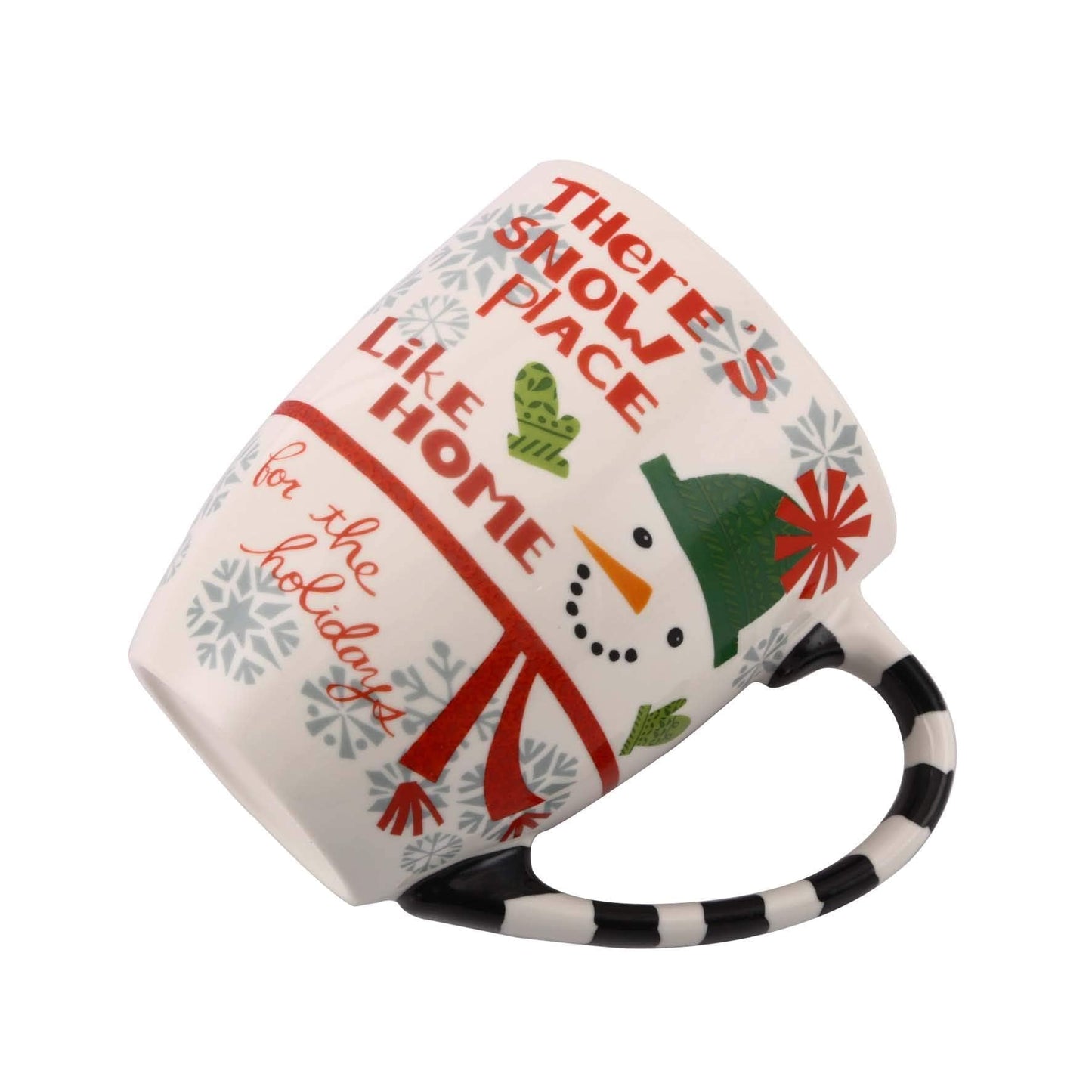 Topadorn 18 oz Christmas Mugs Set of 4, Ceramic Coffee Cups with Snowman & Christmas Hat Design - Gift for Family and Friends, Ideal for Holiday Party, Hot Chocolate, Tea