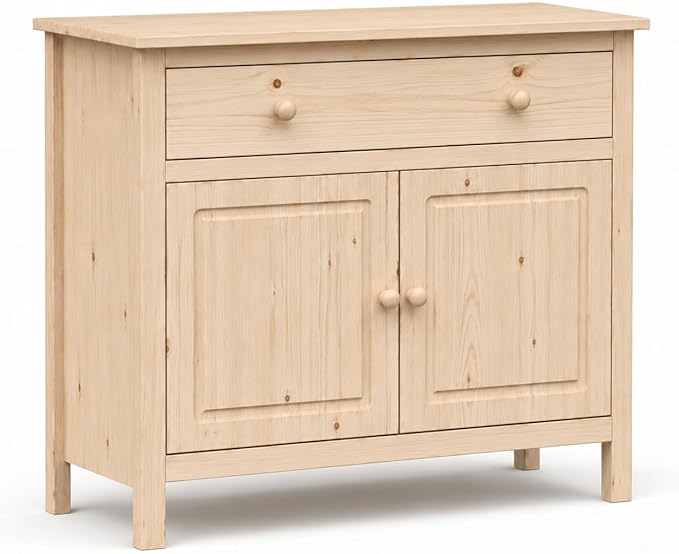 From the Tree Furniture 44" Wide Solid Pine Shaker Sideboard Buffet Cabinet — 2