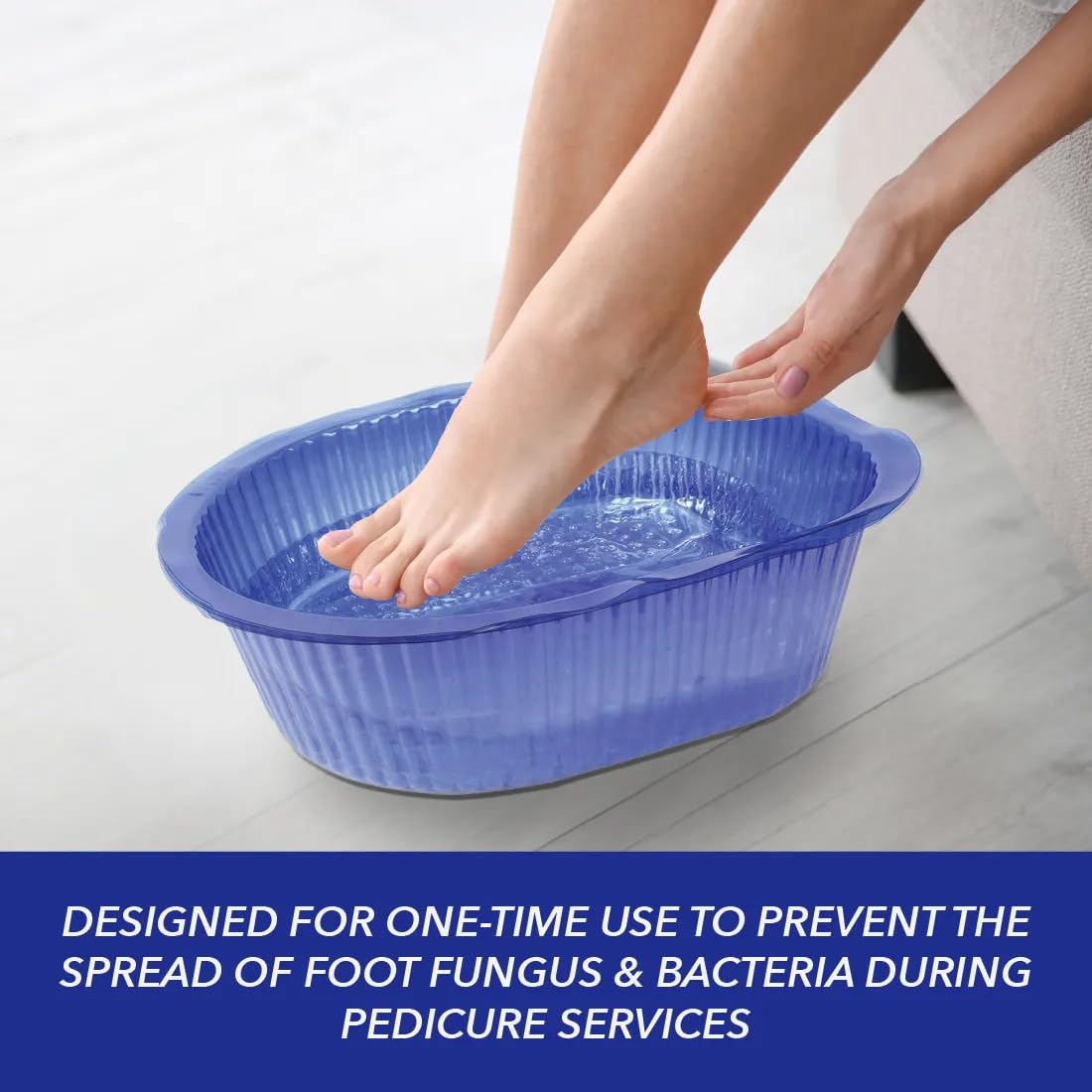 ForPro Professional Collection Universal Pedi Bath Liners - 50% THICKER - Fit Footsie Bath, Disposable Pedicure Foot Tub Liners for Foot Spa Basins & Foot Bath Soaks, Clear, 100-Count