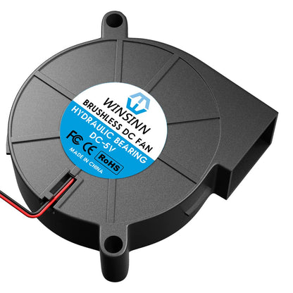 WINSINN 50mm USB Blower Fan 5V 5015 50x15mm Turbine Turbo Brushless (Pack of 4Pcs)