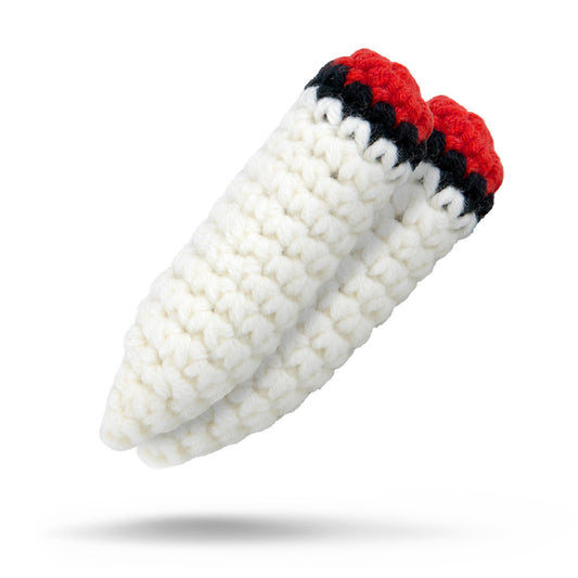 LIT LABS Catnip Doobies Toy Kittie J's Pre-Rolled Cone Form 3 inches Long - Handmade Crocheted - Entertain Your Cat with Hilarious Cartoon J's: Perfect Cat Gift, Comes in a 2-Pack