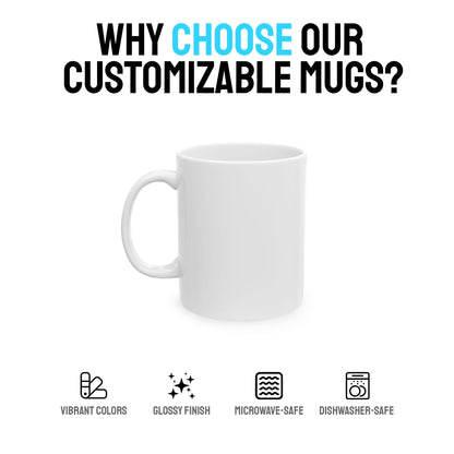 Personalized Coffee Mug – Custom Photo, Text, or Logo Ceramic Mug Tea Cup | Taza Personalizada with Picture or Message | Customized Gift Idea for Men & Women, Mom, Dad, Friends - Black/White | 11oz
