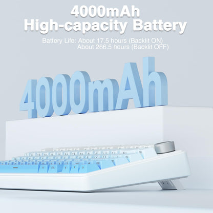 AULA F75 Pro Wireless Mechanical Keyboard,75% Hot Swappable Custom Keyboard with Knob,RGB Backlit,Pre-lubed Reaper Switches,Side Printed PBT Keycaps,2.4GHz/USB-C/BT5.0 Mechanical Gaming Keyboards