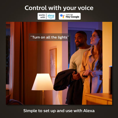 Philips Hue White & Colour Ambiance Discover Outdoor Floodlight, Smart Outdoor Lighting with App and Voice Command, Adjustable Garden Light