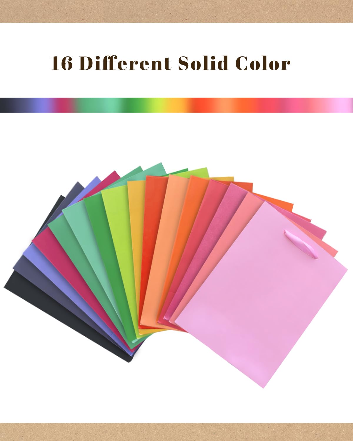 qiqee 16PCS 16 Colors Mini Gift Bags with Tissue Paper Handles 6.3"x4.7"x2.4" Small Size Present Party Favor Bags（ Tissue Paper ）