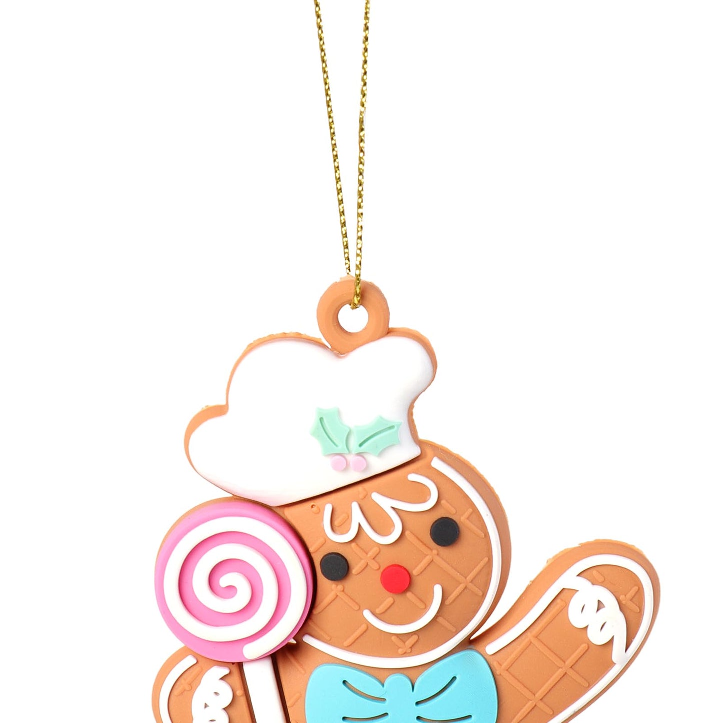 Gingerbread Man Christmas Ornaments for Christmas Tree, 8PCS Cute Gingerbread Christmas Hanging Decorations for Xmas Tree Hanging Ornaments Holiday Party DIY Decor