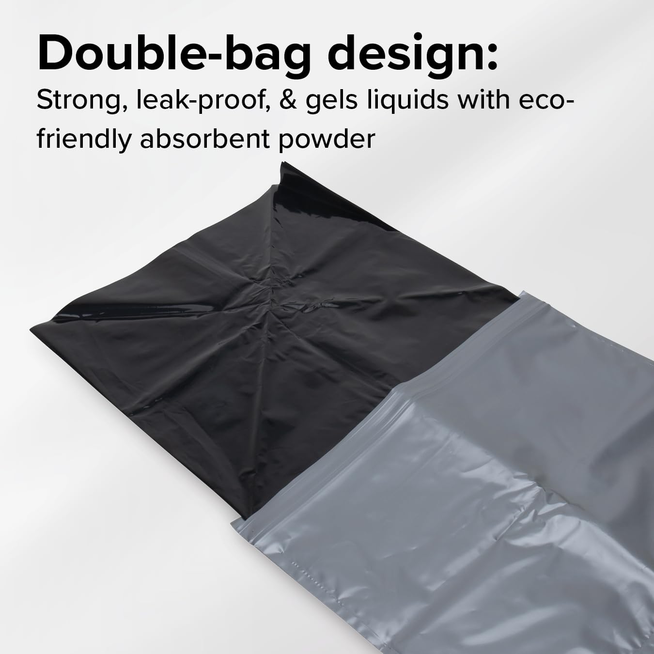 Camco Toilet Waste Bags - Features a Biodegradable Powder & Leak Proof Double Bag Design - Great for Camping,RVing,Hiking,or Boating (41548),(Pack of 60)