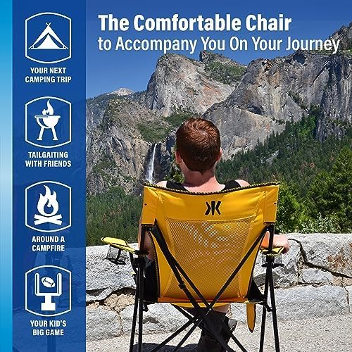 Kijaro Dual Lock Portable Camping Chairs - Versatile Folding Chair, Sports Chair, Outdoor Chair & Lawn Chair - Dual Lock Feature Red Rock Canyon