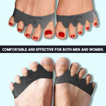PrimalStep Toe Separators, Spreaders, Spacers, Straightener to Correct Toes for Men and Women, Bunion Corrector, Foot Pain, Plantar Fasciitis, Over 50% Thicker, XL