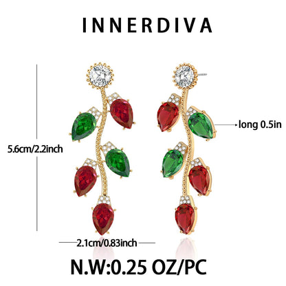 INNERDIVA Colorful Christmas Light Bulb Earrings, Christmas Dangle Stud Earrings Holiday Earrings for Women Gifts