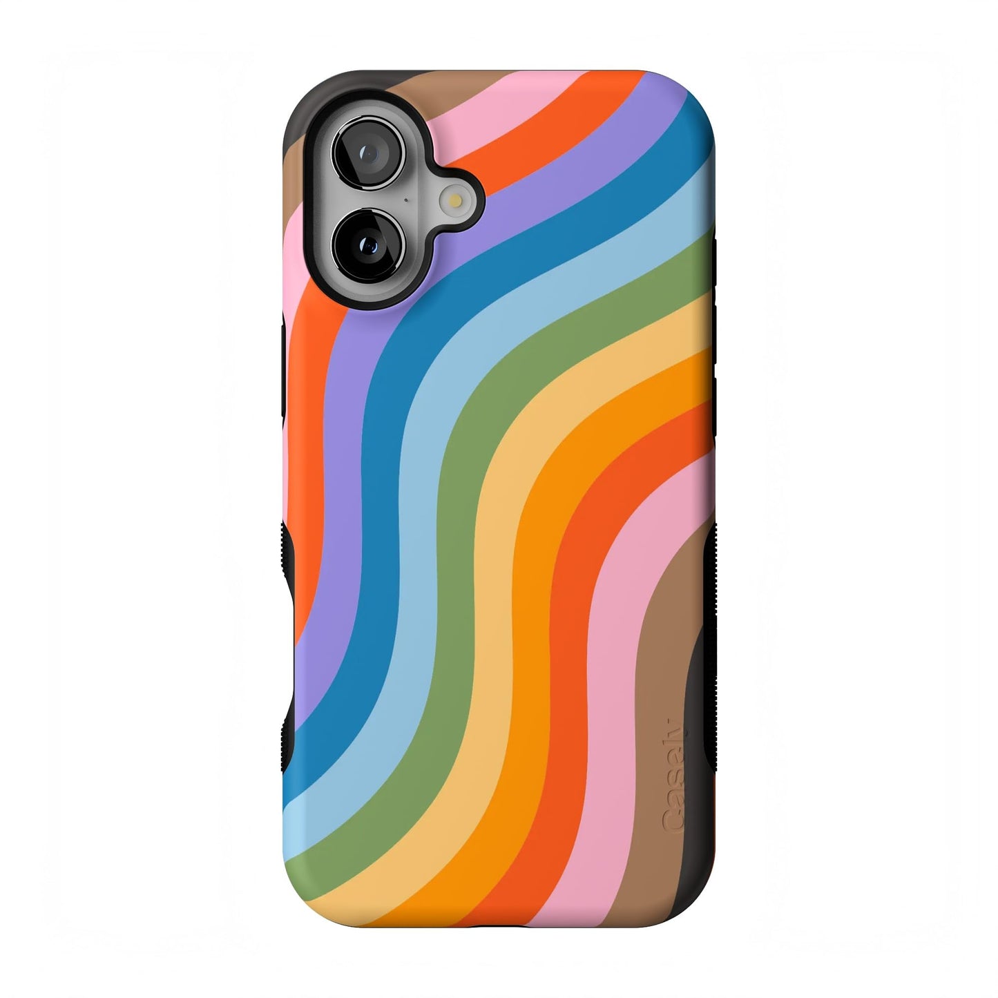 Casely iPhone 16 Plus Case | Blue Stripes | Sunday Best | Compatible with MagSafe | Bold Protective Design