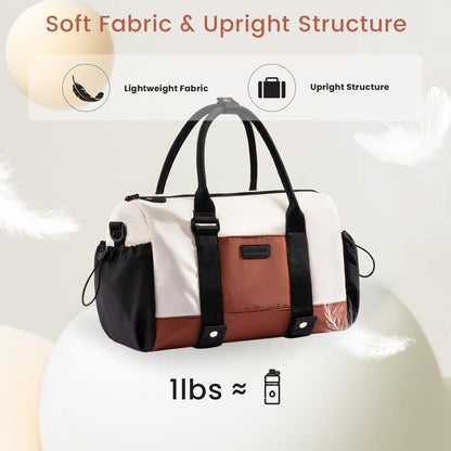 LOVEVOOK Small Gym Bag for Women with Yoga mat Holder, Mini Duffle Bag for Travel with Wet Pocket, Overnight Personal Item Bags, Lightweight Carry on Weekender Duffel for Workout, Dance, Ballet