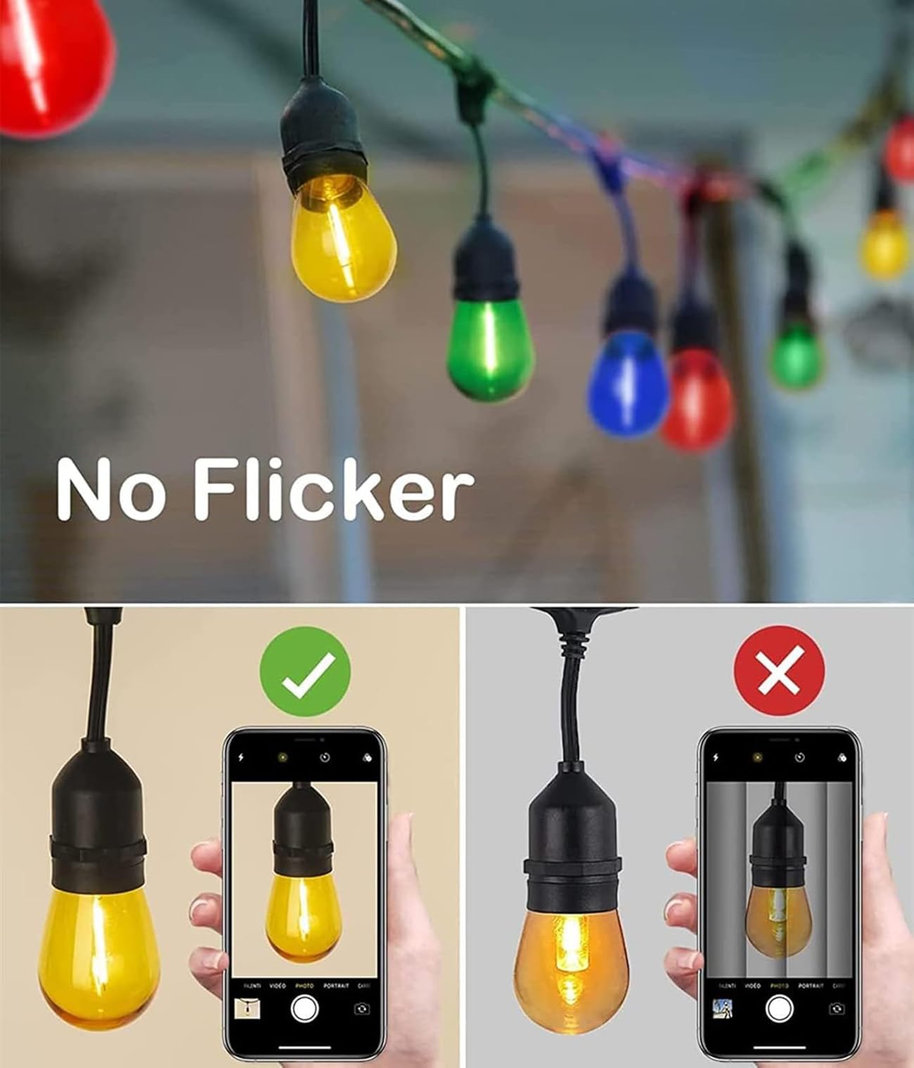 Minsily 15 Pack S14 LED Light Bulb Orange Christmas Replacement Bulbs 1W S14 Led String Light Plastic Shatterproof Edison Bulb E26 Base Decorative Bulb for Outdoor Home Patio Halloween Christmas Decor