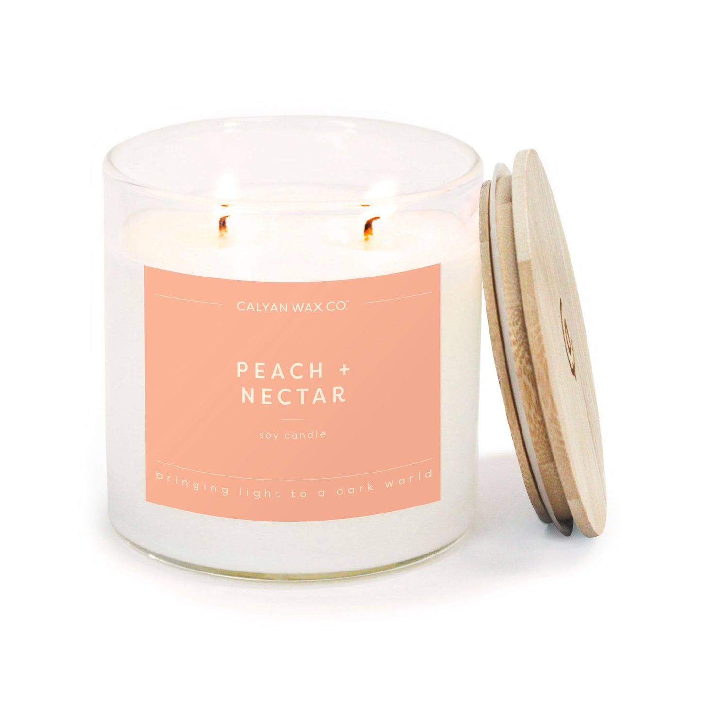 Calyan Wax Co. Peach & Nectar 2 Wick Candle