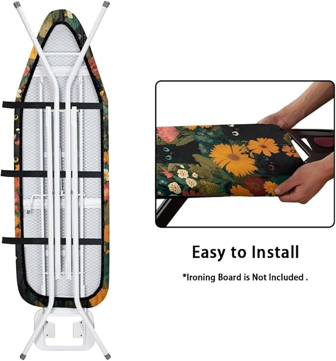 Black Cat Print Ironing Protector