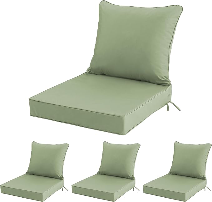 22x22 Inch Patio Chair Cushions Set of 4, Outdoor Furniture Cushions