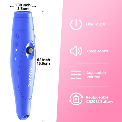 WANJOTEC Electronic Whistle for Teacher Coache, 3 Tones Adjustable 130db Loudest High Volume Handheld Emergency Electric Whistles for Referee, P.E.Outdoor Sports Whistles with Lanyard (Blue+Black)