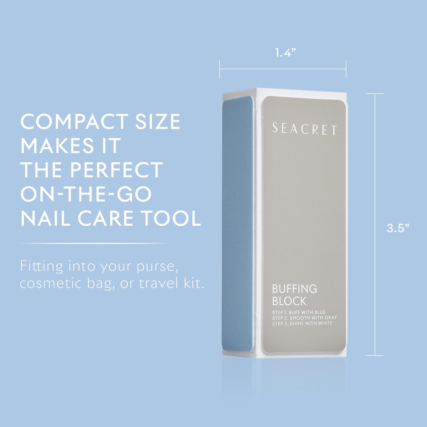 SEACRET NAIL CARE COLLECTION: Dead Sea Mineral Fingernail & Toenail DIY Salon Manicure Treatment Set with File, 3-Way Buffer Block for Shine, 1 Oz Cuticle Oil, & 6.8 Oz Body Lotion Kit