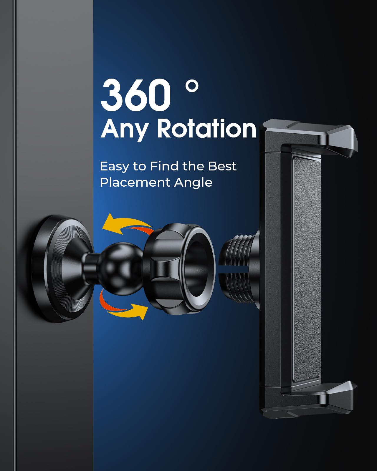 NIYEVN Gym Magnetic Phone Holder, 360° Rotatable Magnet Phone Holder for Gym Workout-Record, [N55 Super Magnet] Magnetic Cellphone Holder for All 4-7 Inch Smartphones