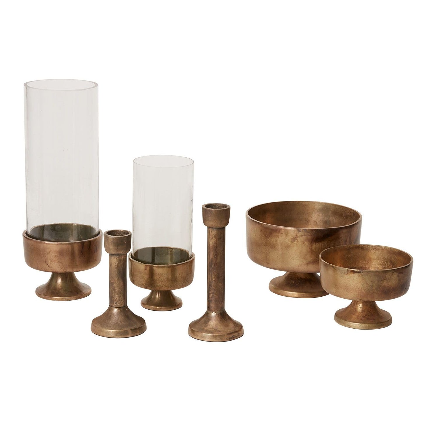 Finale Gold Metal Compote Bowl | Gold Compote Vase l Distressed Metal Vase l Indoor and Outdoor Compote for Any Event Decoration (8"x 5.25") (73386)
