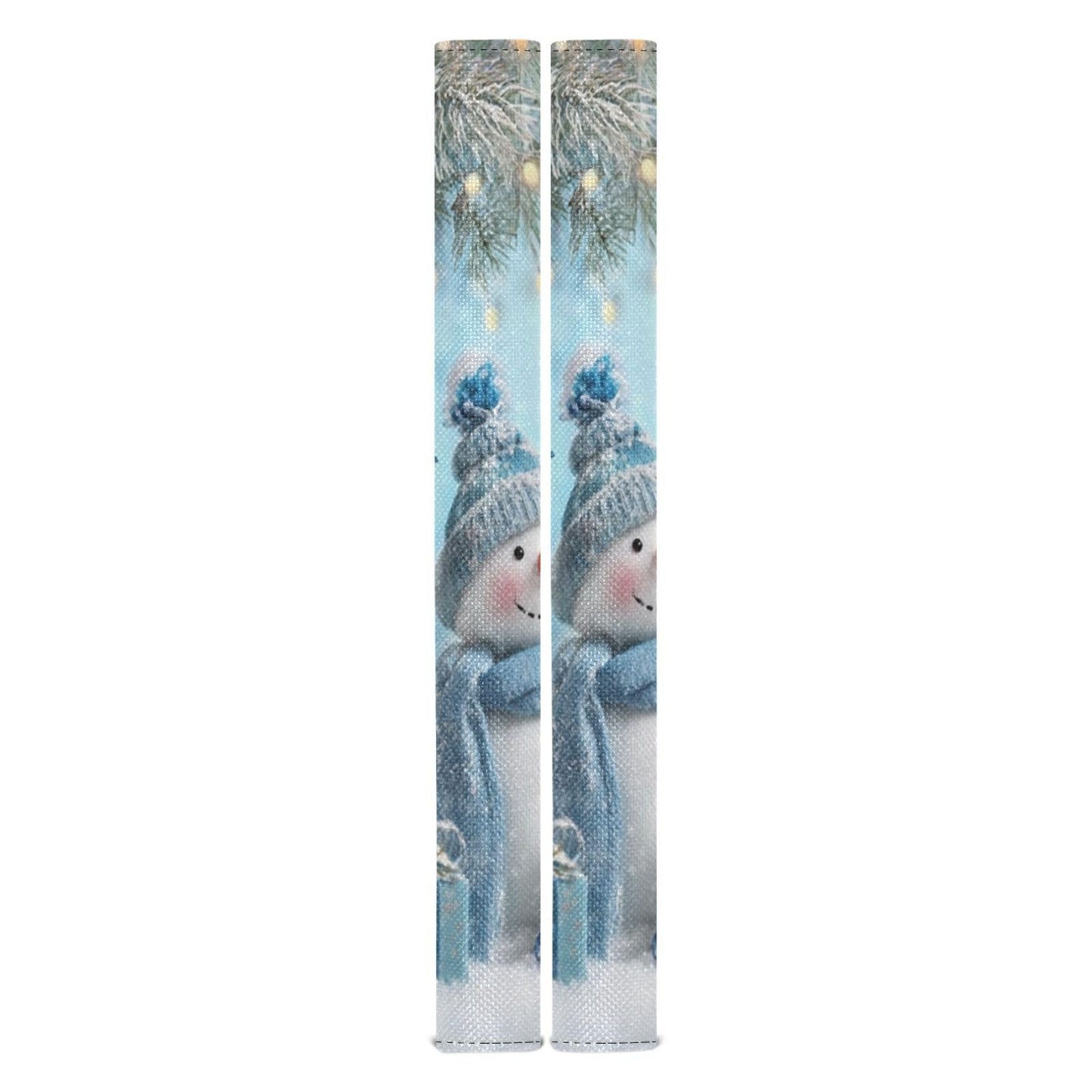 Boccsty Christmas Snowman Refrigerator Door Handle Covers 2 Pcs Winter Xmas Tree Ball Kitchen Appliance Decor Handles Fridge Protector Gloves Ovens Door Cloth for Stove Dishwasher Microwave